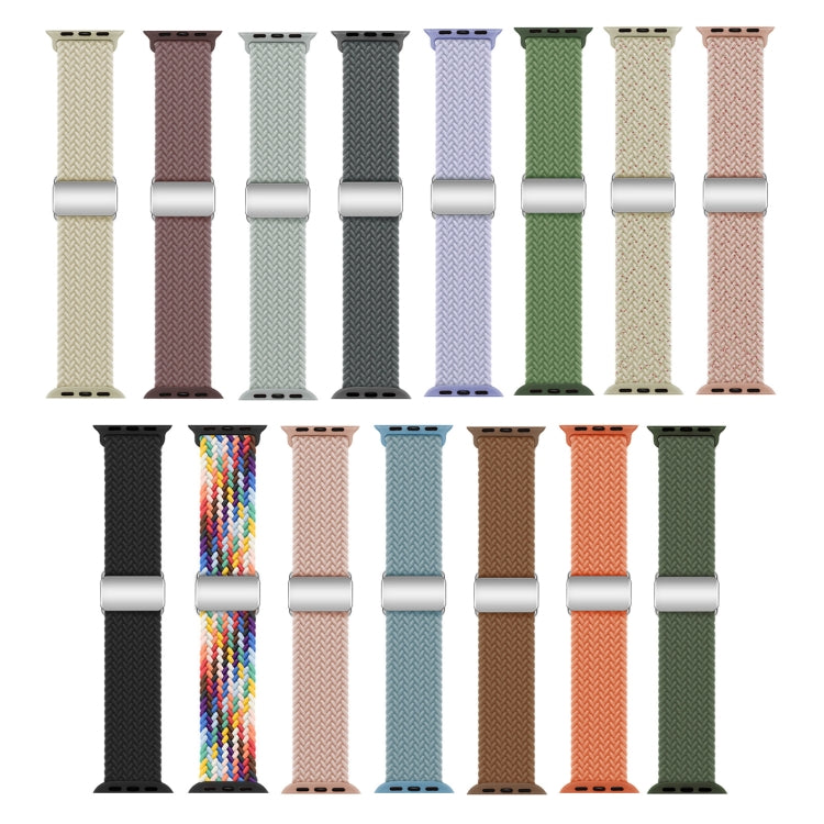 For Apple Watch Ultra 49mm Nylon Loop Magnetic Buckle Watch Band(Starlight Pink)