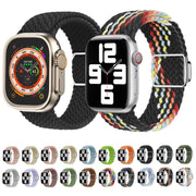 For Apple Watch Ultra 49mm Nylon Loop Magnetic Buckle Watch Band(Smoke Purple)