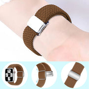 For Apple Watch Ultra 49mm Nylon Loop Magnetic Buckle Watch Band(Smoke Purple)