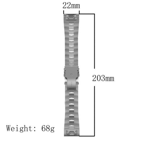 For Garmin Instinct 2 Solar Titanium Alloy Quick Release Watch Band(Black)