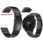 For Garmin Instinct 2X Solar Tortoise Shell Stainless Steel Watch Band(Black)