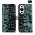 For Huawei Nova 11 Crocodile Top Layer Cowhide Leather Phone Case(Green) - Huawei Cases by PMC TechLife | Online Shopping South Africa | PMC TechLife | Buy Now Pay Later Mobicred