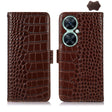 For Huawei Nova 11i / Enjoy 60 Pro /  Crocodile Top Layer Cowhide Leather Phone Case(Brown) - Huawei Cases by PMC TechLife | Online Shopping South Africa | PMC TechLife | Buy Now Pay Later Mobicred