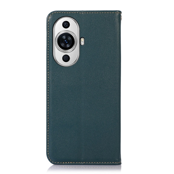 For Huawei Nova 11 KHAZNEH Nappa Top Layer Cowhide Leather Phone Case(Green)