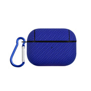 For AirPods Pro Woven Skin Texture PC TWS Earphone Protective Case(Blue)
