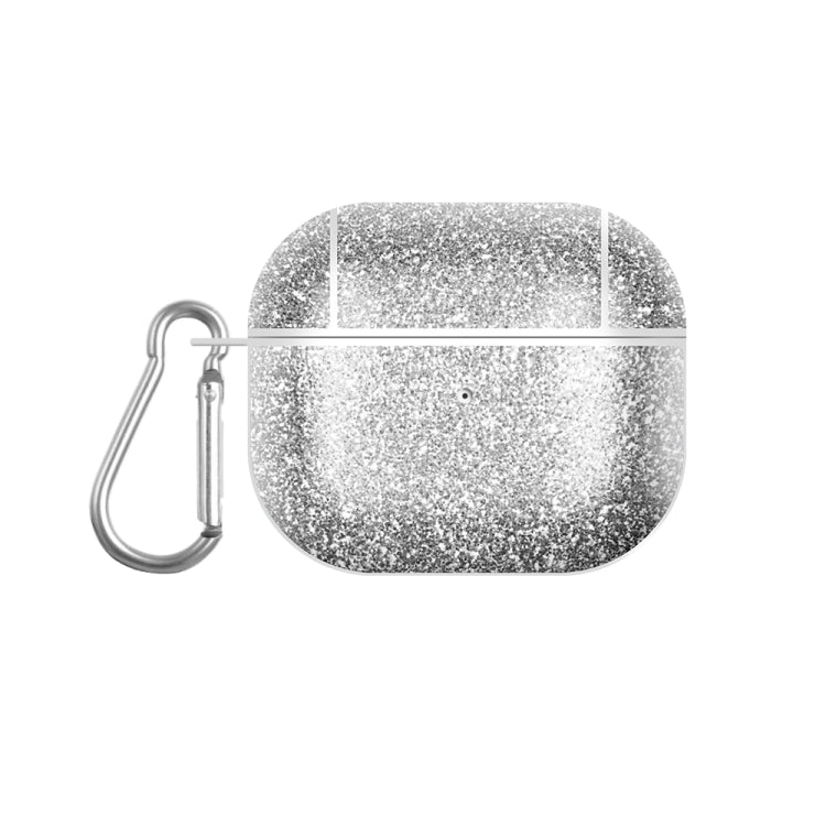 For AirPods 3 Glitter Powder Skin Texture PC TWS Earphone Case(Silver)