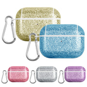 For AirPods Pro Glitter Powder Skin Texture PC TWS Earphone Case(Silver)
