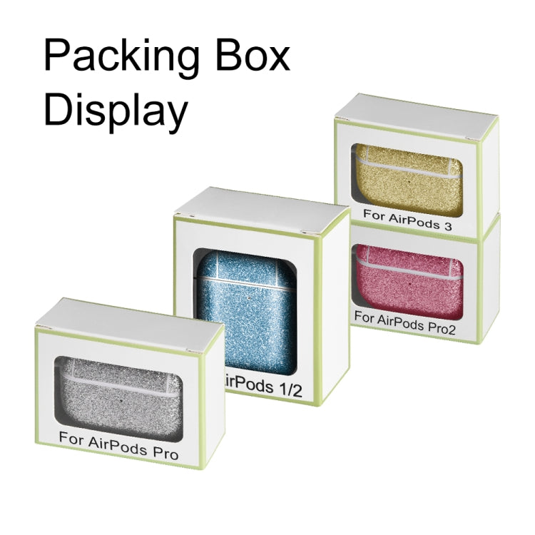 For AirPods 3 Glitter Powder Skin Texture PC TWS Earphone Case(Silver)