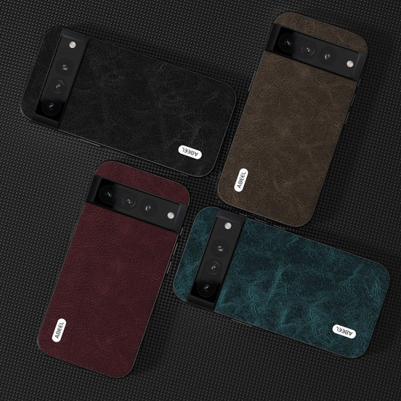 For Google Pixel 8 ABEEL Dream Litchi Texture PU Phone Case(Khaki)