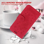 For Motorola Moto G Power 5G 2024 Butterfly Rose Embossed Leather Phone Case(Red)