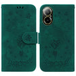 For Realme C67 4G Global Butterfly Rose Embossed Leather Phone Case(Green) - C67 Cases by PMC TechLife | Online Shopping South Africa | PMC TechLife | Buy Now Pay Later Mobicred