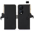 For Honor X7b Genuine Leather Magnetic RFID Leather Phone Case(Black) - Honor Cases by PMC TechLife | Online Shopping South Africa | PMC TechLife | Buy Now Pay Later Mobicred