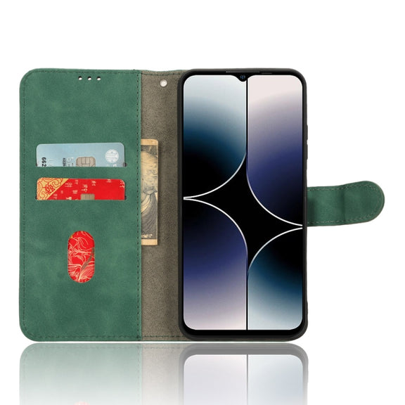 For Ulefone Note 16 Pro Skin Feel Magnetic Flip Leather Phone Case(Green)