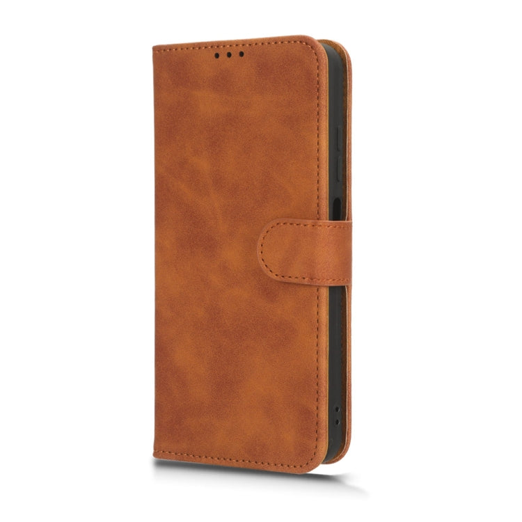 For Ulefone Note 16 Pro Skin Feel Magnetic Flip Leather Phone Case(Brown)