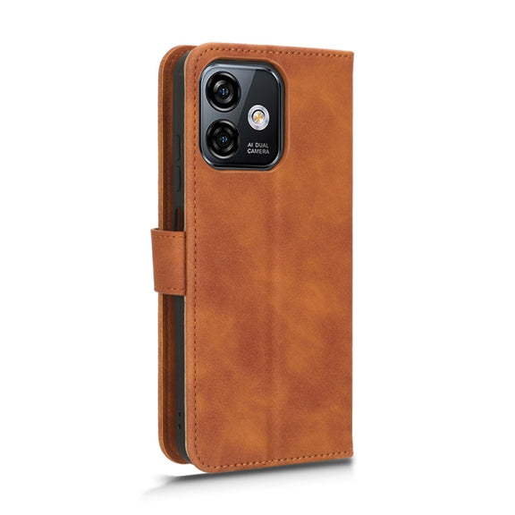 For Ulefone Note 16 Pro Skin Feel Magnetic Flip Leather Phone Case(Brown)