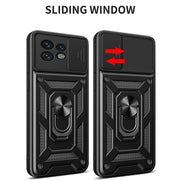 For Motorola Edge 40 Pro Sliding Camera Cover Design TPU+PC Phone Case(Silver)