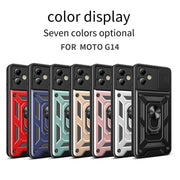 For Motorola Moto G14 Sliding Camera Cover Design TPU+PC Phone Case(Red)