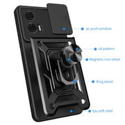 For Motorola Edge 50 Fusion Sliding Camera Cover Design TPU+PC Phone Case(Silver)