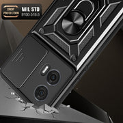 For Motorola Edge 50 Fusion Sliding Camera Cover Design TPU+PC Phone Case(Silver)