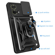 For Motorola Moto G85 / S50 Neo Sliding Camera Cover Design TPU+PC Phone Case(Red)