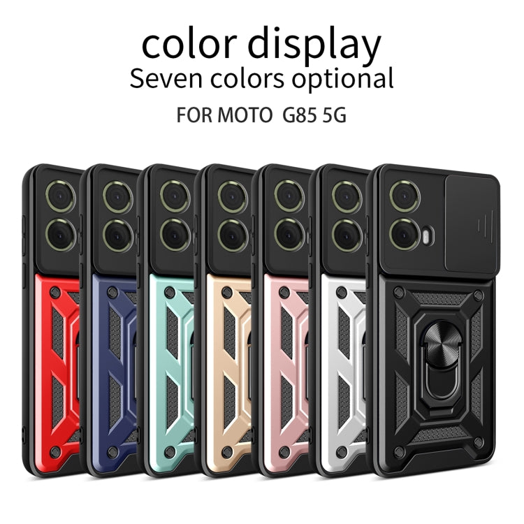 For Motorola Moto G85 / S50 Neo Sliding Camera Cover Design TPU+PC Phone Case(Blue)