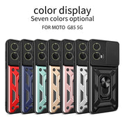 For Motorola Moto G85 / S50 Neo Sliding Camera Cover Design TPU+PC Phone Case(Blue)
