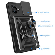 For Motorola Moto G55 Sliding Camera Cover Design TPU+PC Phone Case(Rose Gold)