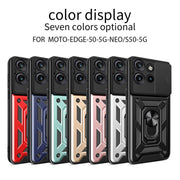 For Motorola Edge 50 Neo Sliding Camera Cover Design TPU+PC Phone Case(Mint Green)