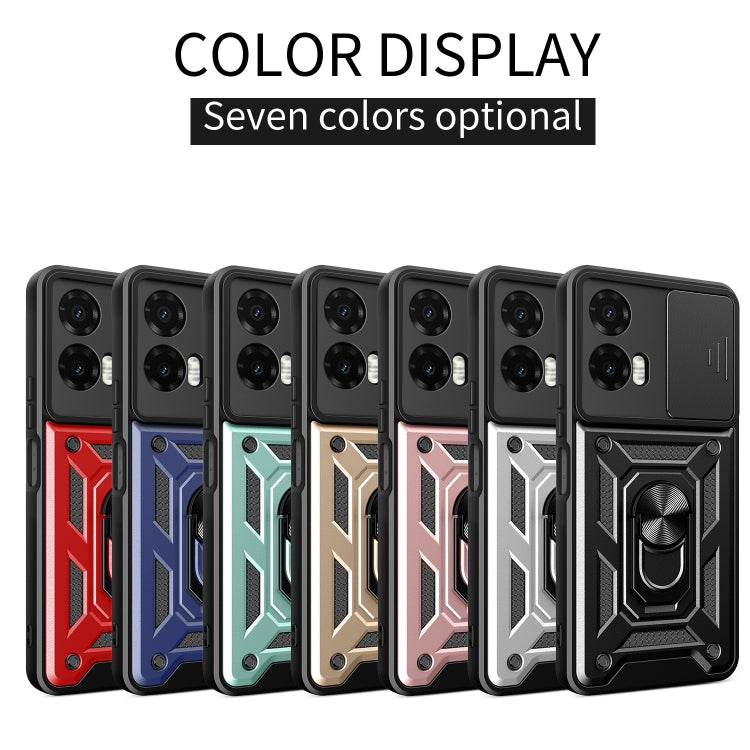 For Motorola Moto G35 5G Global Sliding Camera Cover Design TPU+PC Phone Case(Black)