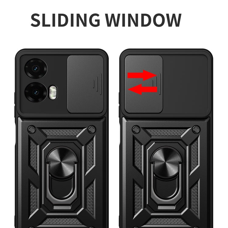 For Motorola Moto G35 5G Global Sliding Camera Cover Design TPU+PC Phone Case(Red)