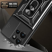 For Motorola Edge 50 5G Sliding Camera Cover Design TPU+PC Phone Case(Black)