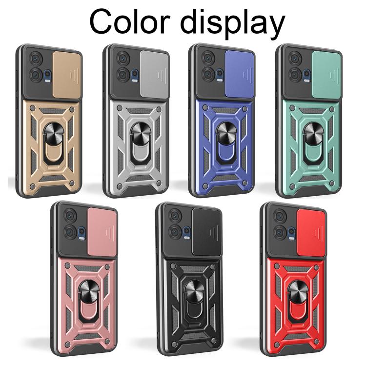 For Motorola Edge 30 Fusion Sliding Camera Cover Design TPU+PC Phone Case(Gold)