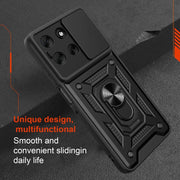 For Motorola Moto G56 5G Sliding Camera Cover Design TPU+PC Phone Case(Black)
