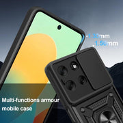 For Motorola Moto G56 5G Sliding Camera Cover Design TPU+PC Phone Case(Gold)