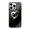 For iPhone 16 Pro Max Colorful Painted Glass Phone Case(Black Love) - iPhone 16 Pro Max Cases by PMC TechLife | Online Shopping South Africa | PMC TechLife | Buy Now Pay Later Mobicred