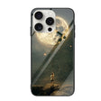 For iPhone 16 Pro Max Colorful Painted Glass Phone Case(Moon) - iPhone 16 Pro Max Cases by PMC TechLife | Online Shopping South Africa | PMC TechLife | Buy Now Pay Later Mobicred