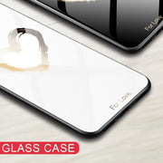 For iPhone 16 Plus Colorful Painted Glass Phone Case(Flamingo)