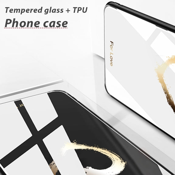 For iPhone 16 Plus Colorful Painted Glass Phone Case(Moon)
