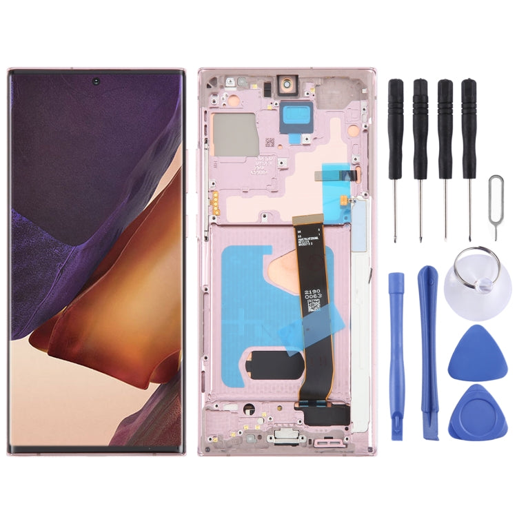 For Samsung Galaxy Note20 Ultra 5G SM-N986B 6.78 inch OLED LCD Screen Digitizer Full Assembly with Frame (Gold)