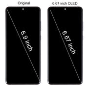 For Samsung Galaxy S20 Ultra 4G/5G SM-G988 6.67 inch OLED LCD Screen Digitizer Full Assembly with Frame (Silver)