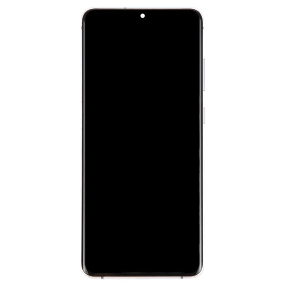 For Samsung Galaxy S20 Ultra 4G/5G SM-G988 6.67 inch OLED LCD Screen Digitizer Full Assembly with Frame (Silver)