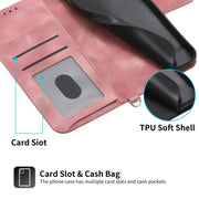 For Xiaomi Redmi 13C Skin-feel Flowers Embossed Wallet Leather Phone Case(Pink)