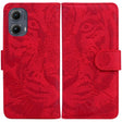 For Motorola Edge 2024 Tiger Embossing Pattern Leather Phone Case(Red) - Motorola Cases by PMC Jewellery | Online Shopping South Africa | PMC Jewellery | Buy Now Pay Later Mobicred