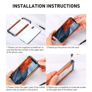 For iPhone 11 R-JUST Metal + Wood Frame Protective Case