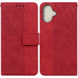 For iPhone 16 Geometric Embossed Leather Phone Case(Red) - iPhone 16 Cases by PMC TechLife | Online Shopping South Africa | PMC TechLife | Buy Now Pay Later Mobicred