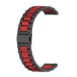 For Huawei Watch 4 / 4 Pro Three Bead Stainless Steel Watch Band(Black Red) - free shipping - PMC TechLife - Order now!