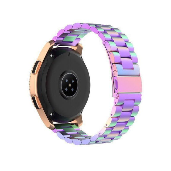 For Huawei Watch 4 / 4 Pro Three Bead Stainless Steel Watch Band(Colorful)