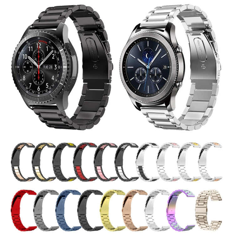 For Huawei Watch 4 / 4 Pro Three Bead Stainless Steel Watch Band(Colorful)