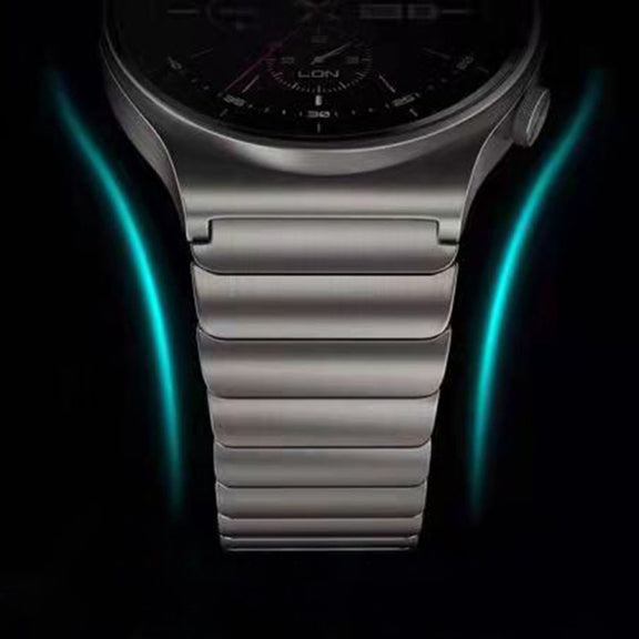 For Huawei Watch 4 / 4 Pro One Bead Stainless Steel Watch Band(Black)