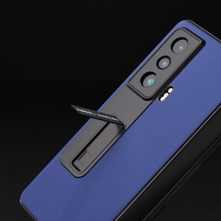 For Honor Magic Vs ABEEL Haze Texture PU Phone Case(Dark Blue)